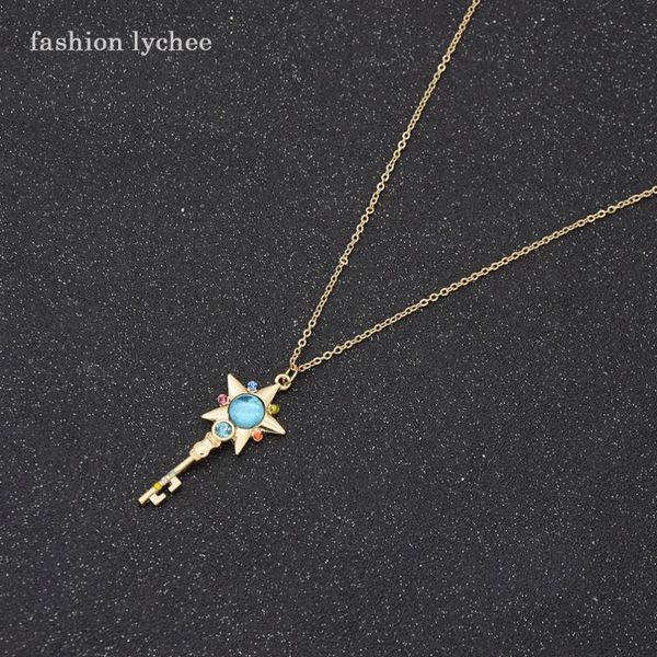 fashion lychee cartoon sailor moon star crystals key shaped pendant necklace for girls anime cosplay jewelry gift, Silver
fashion lychee cartoon sailor moon star crystals key shaped pendant necklace for girls anime cosplay jewelry gift, Silver