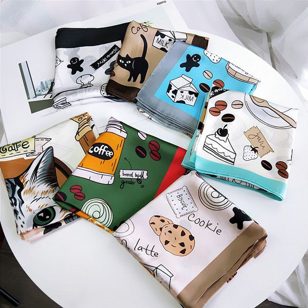 cute cat scarf women cartoon printed square silk scarves 70*70cm 2018 new fashion small headband neck kerchief bag scarf, Blue;gray
cute cat scarf women cartoon printed square silk scarves 70*70cm 2018 new fashion small headband neck kerchief bag scarf, Blue;gray