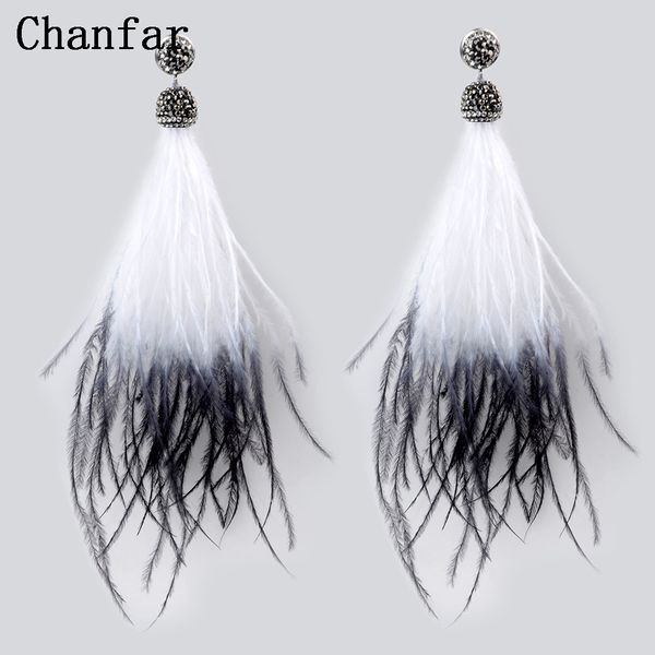 chanfar elegant fluffy long feather earrings crystal black white dangle bohemian earrings jewelry for women girl gifts, Silver
chanfar elegant fluffy long feather earrings crystal black white dangle bohemian earrings jewelry for women girl gifts, Silver