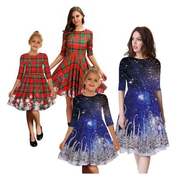 family matching clothes mother daughter dresses women 3d print dress teen girl christmas dress mom girls party clothes 8 styles, Blue
family matching clothes mother daughter dresses women 3d print dress teen girl christmas dress mom girls party clothes 8 styles, Blue