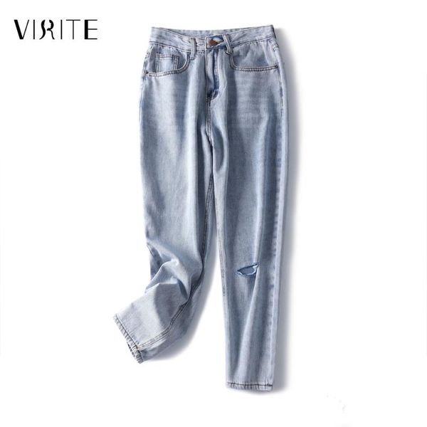 virite new women high waist jeans ripped hole spring autumn vintage jeans ankle length denim pants mom fit femme, Blue
virite new women high waist jeans ripped hole spring autumn vintage jeans ankle length denim pants mom fit femme, Blue