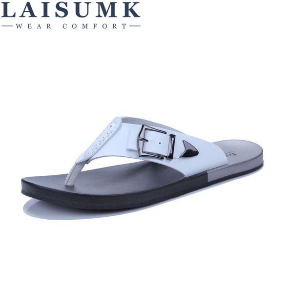 laisumk new arrival slippers handmade cow genuine leather summer shoes fashion men beach sandals flip flops, Black
laisumk new arrival slippers handmade cow genuine leather summer shoes fashion men beach sandals flip flops, Black