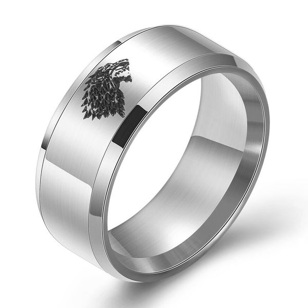 black label wolf mens glossy ring titanium steel wolf head ring for men simple style personalized titanium zircon ring fashion jewelry, Silver
black label wolf mens glossy ring titanium steel wolf head ring for men simple style personalized titanium zircon ring fashion jewelry, Silver