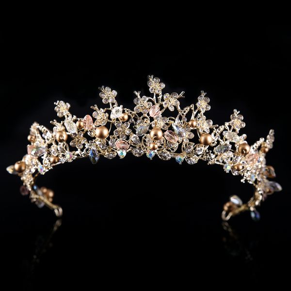 2019 new crystal tiara crowns pageant prom rhinestone bridal wedding accessories headpiece headband for women halloween makeup, Golden;white
2019 new crystal tiara crowns pageant prom rhinestone bridal wedding accessories headpiece headband for women halloween makeup, Golden;white