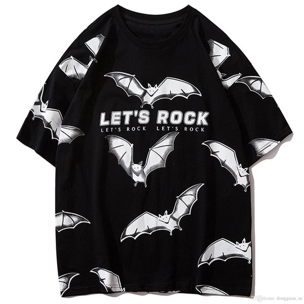 bat letter print loose mens t shirt fashion streetwear hip hop harajuku short sleeve 2020ss casual cotton tees, White;black
bat letter print loose mens t shirt fashion streetwear hip hop harajuku short sleeve 2020ss casual cotton tees, White;black