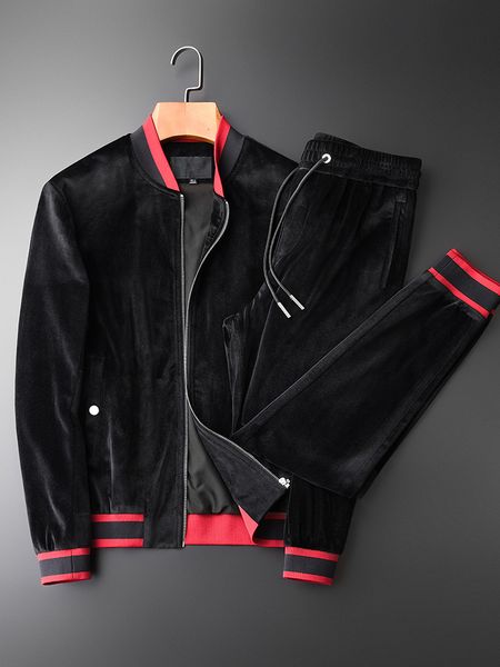 minglu pleuche sweatshirts men winter and autumn contrast color rib casual sport sets (sweatchirt+pants) slim fit plus size 4xl, Black
minglu pleuche sweatshirts men winter and autumn contrast color rib casual sport sets (sweatchirt+pants) slim fit plus size 4xl, Black