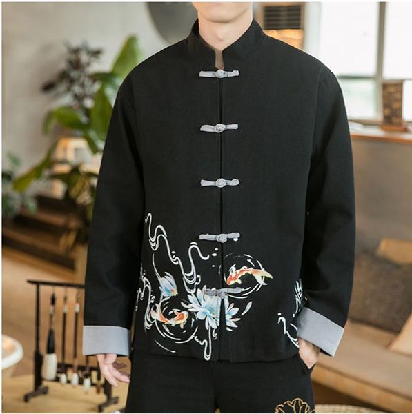 2019 men buckle print autumn jackets mens vintage streetwear oversize blackjackets male chinese style fashion clothes, Black;brown
2019 men buckle print autumn jackets mens vintage streetwear oversize blackjackets male chinese style fashion clothes, Black;brown