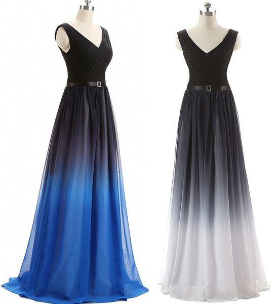 plus size evening dresses belt backless gradient color black chiffon formal occasion party gowns real ps, Black;red
plus size evening dresses belt backless gradient color black chiffon formal occasion party gowns real ps, Black;red