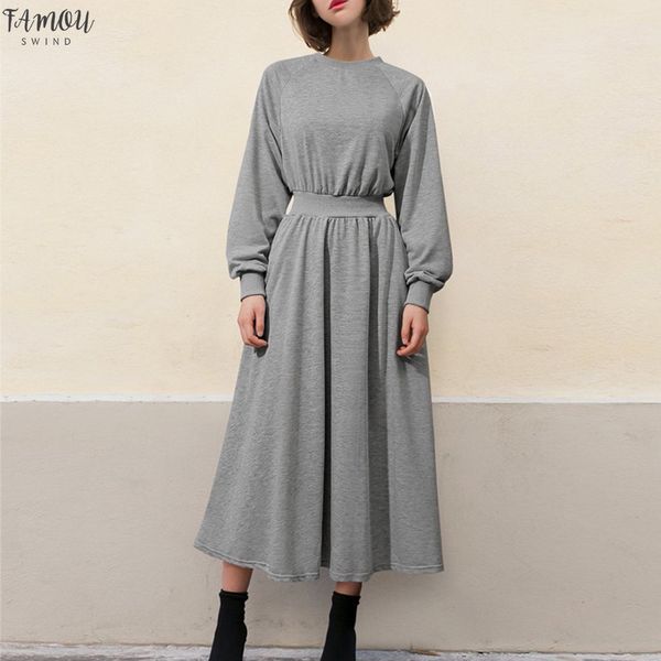 2020 women dress casual solid loose pullover long sleeve long sweatshirt thin plus size winter dress drop shipping, Black;gray
2020 women dress casual solid loose pullover long sleeve long sweatshirt thin plus size winter dress drop shipping, Black;gray