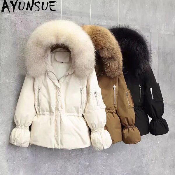 ayunsue 2019 down jacket woman hooded winter coat large fur collar korean puffy jacket warm parka chamarras de mujer kj2692, Black
ayunsue 2019 down jacket woman hooded winter coat large fur collar korean puffy jacket warm parka chamarras de mujer kj2692, Black