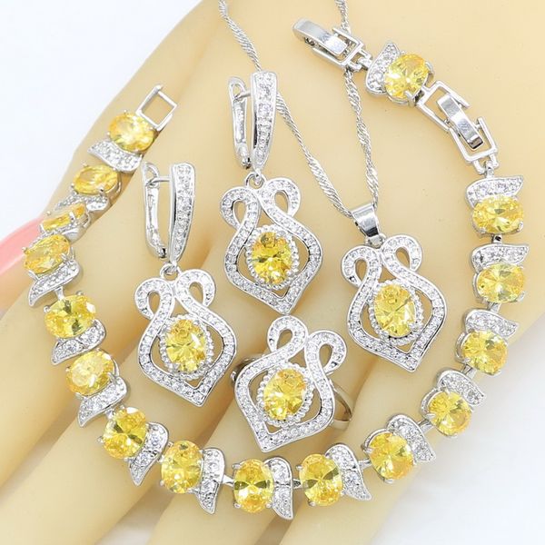 925 silver jewelry sets for women bracelet geometric yellow zircon earrings rings necklace pendant gift box
925 silver jewelry sets for women bracelet geometric yellow zircon earrings rings necklace pendant gift box