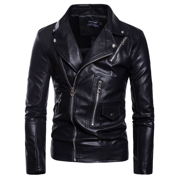 2018 autumn new style europe and america fashion-men locomotive multi-zipper jacket large size leather jacket b028, Black
2018 autumn new style europe and america fashion-men locomotive multi-zipper jacket large size leather jacket b028, Black