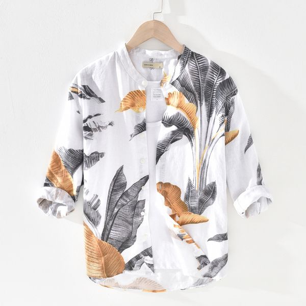 quality floral printed 100% linen shirt men summer thin breathable three-quarter sleeve hawaiian shirt camisa masculina ts-621, White;black
quality floral printed 100% linen shirt men summer thin breathable three-quarter sleeve hawaiian shirt camisa masculina ts-621, White;black