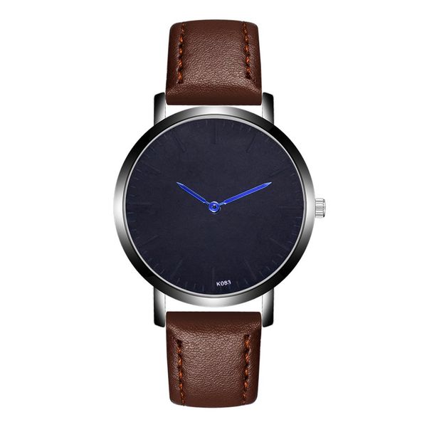 high-quality brand new k083 men's black shell simple quartz watch sapphire fashionable popular nice sweety gift, Slivery;brown
high-quality brand new k083 men's black shell simple quartz watch sapphire fashionable popular nice sweety gift, Slivery;brown