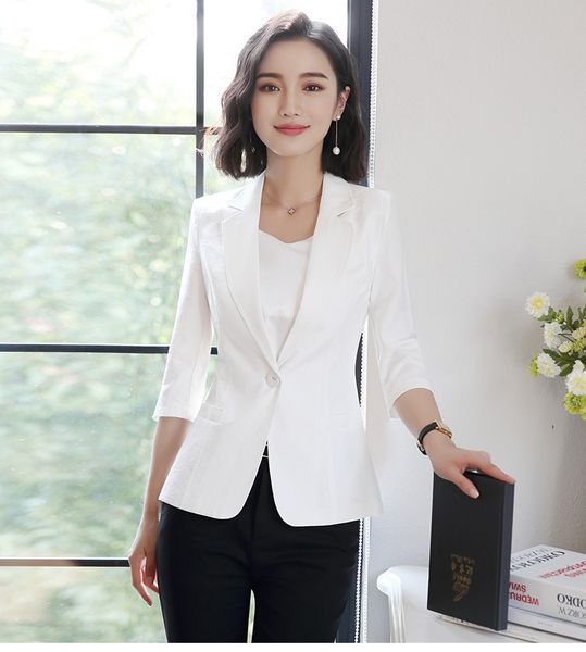 fashion office lady solid women blazers and jackets notched slim three quarter sleeve office jacket regular blazer feminino, White;black
fashion office lady solid women blazers and jackets notched slim three quarter sleeve office jacket regular blazer feminino, White;black