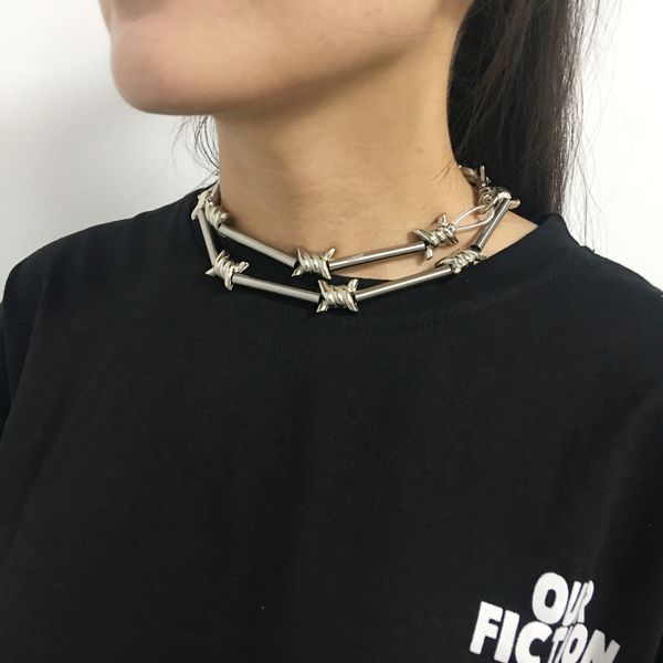75cm rock punk gothic barbed wire metal pants keychain&necklace pallet chain jewelry wind bamboo pants keychain&necklace, Silver
75cm rock punk gothic barbed wire metal pants keychain&necklace pallet chain jewelry wind bamboo pants keychain&necklace, Silver