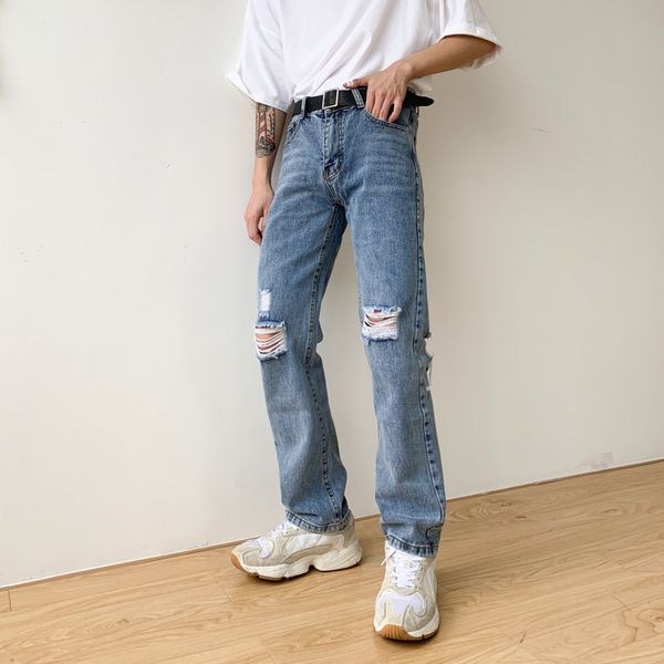 male japan korea style streetwear hip hop denim trousers moto pants men vintage fashion casual broken hole straight jeans pant, Blue
male japan korea style streetwear hip hop denim trousers moto pants men vintage fashion casual broken hole straight jeans pant, Blue