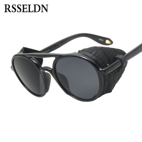 rsseldn vintage steampunk men sunglasses 2019 fashion leather with side shields style round sun glasses for women uv400 oculos, White;black
rsseldn vintage steampunk men sunglasses 2019 fashion leather with side shields style round sun glasses for women uv400 oculos, White;black