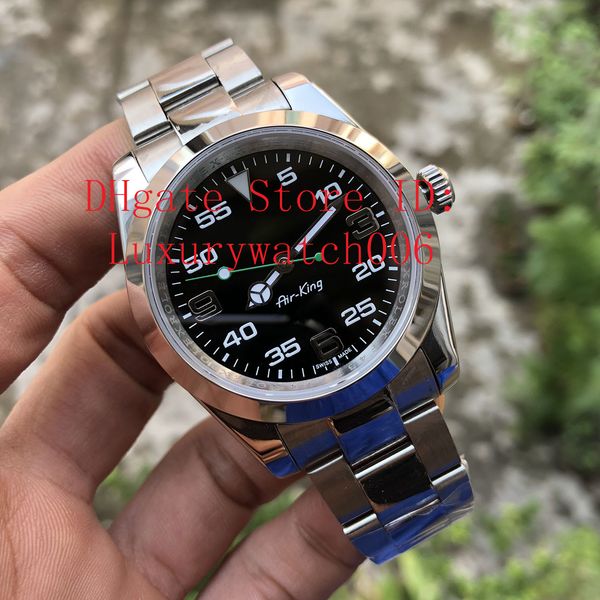 watches men's automatic 2813 movement black face men steel bracelet 40mm 116900 air-king men's wristwatches, Slivery;brown
watches men's automatic 2813 movement black face men steel bracelet 40mm 116900 air-king men's wristwatches, Slivery;brown