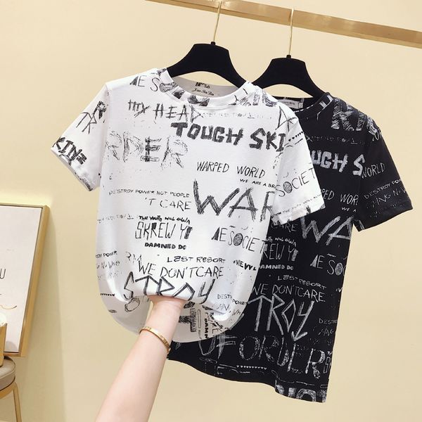 gkfnmt 2020 новый harajuku письмо печати футболка летняя o-образным вырезом панк tshirt вскользь с коротким рукавом streetwear женщины топы, White
gkfnmt 2020 новый harajuku письмо печати футболка летняя o-образным вырезом панк tshirt вскользь с коротким рукавом streetwear женщины топы, White