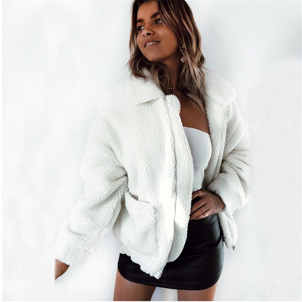 thick plus size winter fleece faux fur jacket coats women autumn warm casual teddy coat outerwear soft plush overcoat, Black
thick plus size winter fleece faux fur jacket coats women autumn warm casual teddy coat outerwear soft plush overcoat, Black