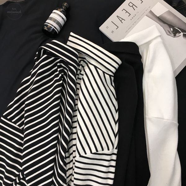 2019 new black style white striped long sleeve t shirts women loose t-shirt womens female fashion school students females
2019 new black style white striped long sleeve t shirts women loose t-shirt womens female fashion school students females