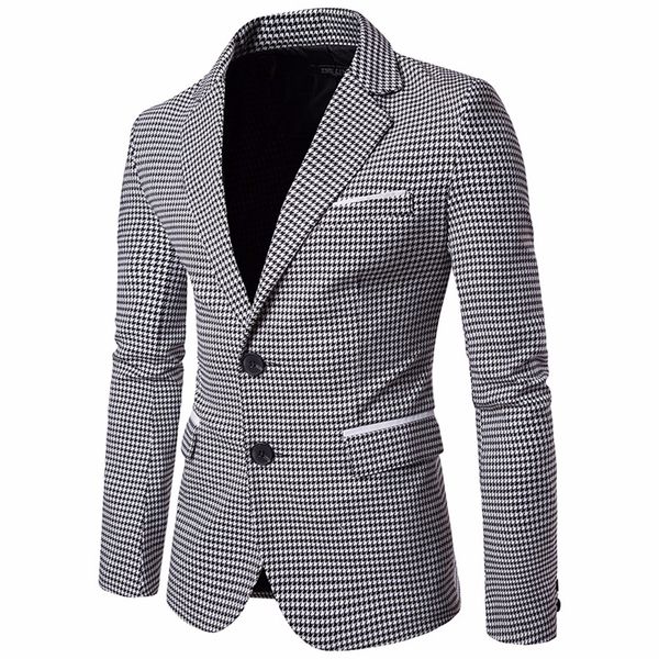 fashion men suit casual 2019 slim fit suit jacket lattice autumn winter casual men blazer overcoat d90726, White;black
fashion men suit casual 2019 slim fit suit jacket lattice autumn winter casual men blazer overcoat d90726, White;black