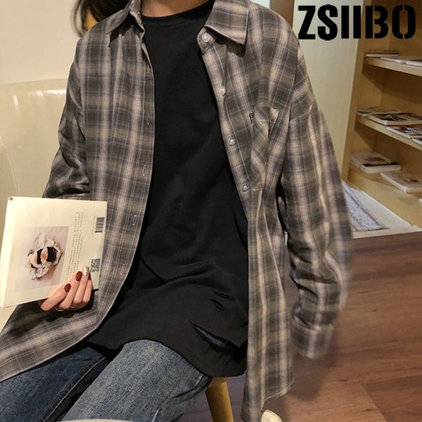 plaid shirt blouses button blusas womens long-sleeve loose female casual fashion, Black;brown
plaid shirt blouses button blusas womens long-sleeve loose female casual fashion, Black;brown