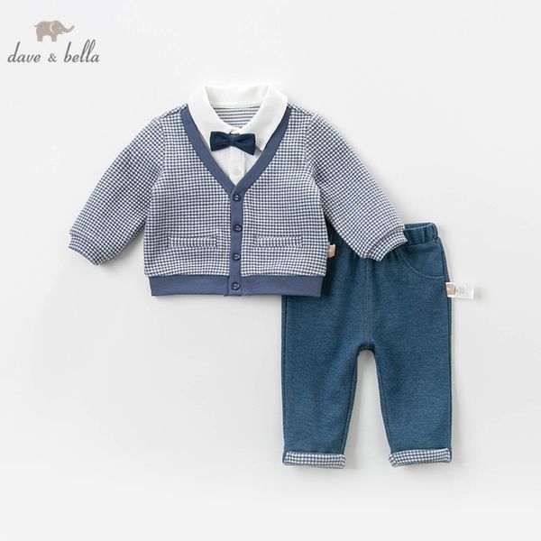 db13360 dave bella baby boys handsome clothing sets long sleeve pants plaid suits children clothes, White
db13360 dave bella baby boys handsome clothing sets long sleeve pants plaid suits children clothes, White