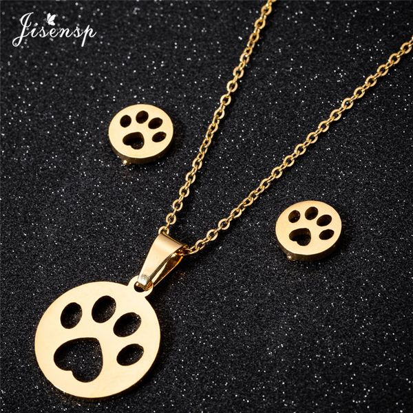 jisensp hollow pet footprint necklaces cute animal dog cat round pendant necklace for women jewelry set simple earrings gift, Silver
jisensp hollow pet footprint necklaces cute animal dog cat round pendant necklace for women jewelry set simple earrings gift, Silver