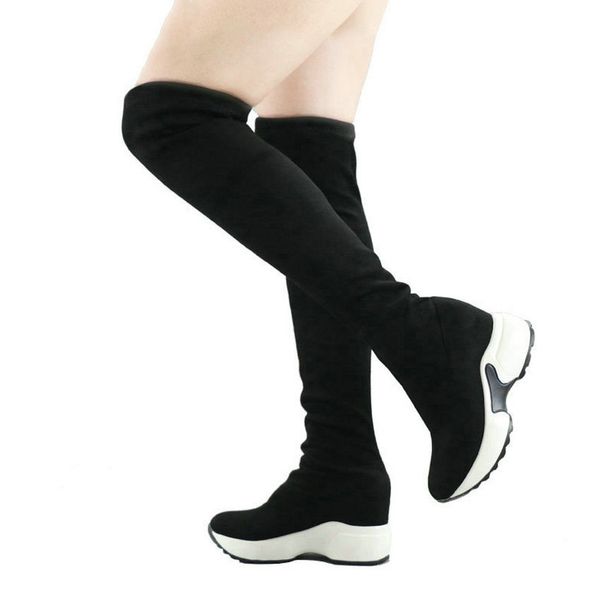 2020 stretch fabrics over the knee boots height increasing round toe women shoes autumn winter casual long boots, Black
2020 stretch fabrics over the knee boots height increasing round toe women shoes autumn winter casual long boots, Black