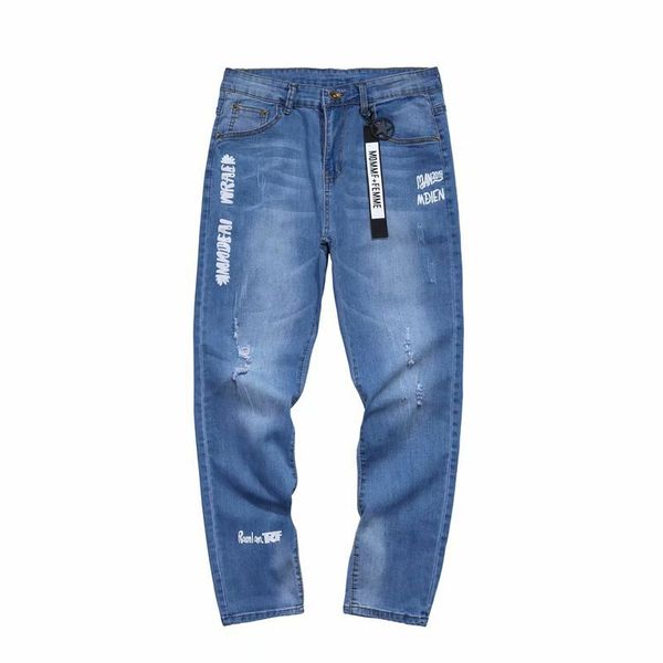 men's jeans wholesale 2021 denim pants harajuku style trend korean loose straight beggar autumn holes ankle length, Blue
men's jeans wholesale 2021 denim pants harajuku style trend korean loose straight beggar autumn holes ankle length, Blue