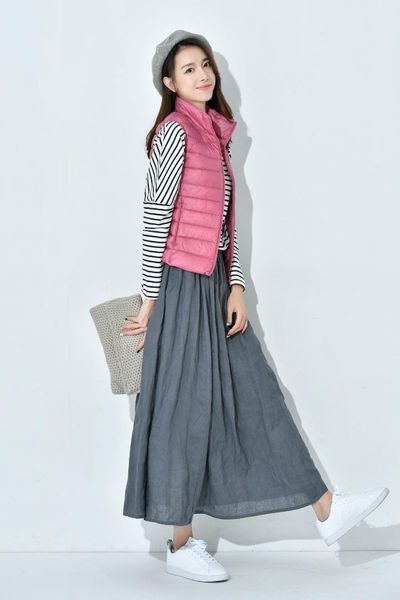 thin down vest women's short stand collar slim fit vest autumn and winter new style down feather waistcoat large size waistcoat, Black;white
thin down vest women's short stand collar slim fit vest autumn and winter new style down feather waistcoat large size waistcoat, Black;white