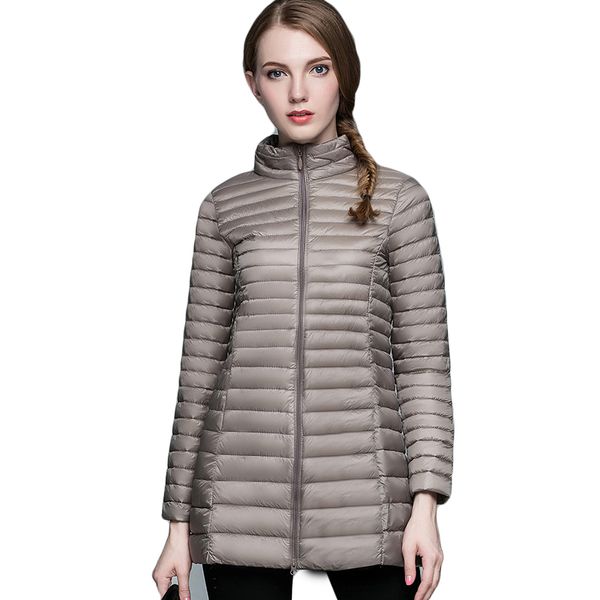 woman 90% white duck down jacket winter ultra light waterproof long coat female portable overcoat solid slim stand collar parkas, Black
woman 90% white duck down jacket winter ultra light waterproof long coat female portable overcoat solid slim stand collar parkas, Black