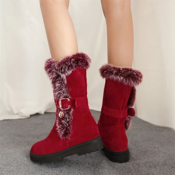 sarairis comfortable russia snow boots large size 41 mid calf boots women shoes add fur warm winter shoes woman, Black
sarairis comfortable russia snow boots large size 41 mid calf boots women shoes add fur warm winter shoes woman, Black