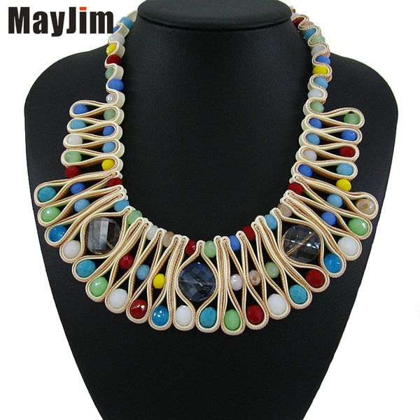 new statement silver chain bohemia big bead crystal necklace women vintage collar choker necklaces & pendants fashion bijoux, Golden;silver
new statement silver chain bohemia big bead crystal necklace women vintage collar choker necklaces & pendants fashion bijoux, Golden;silver