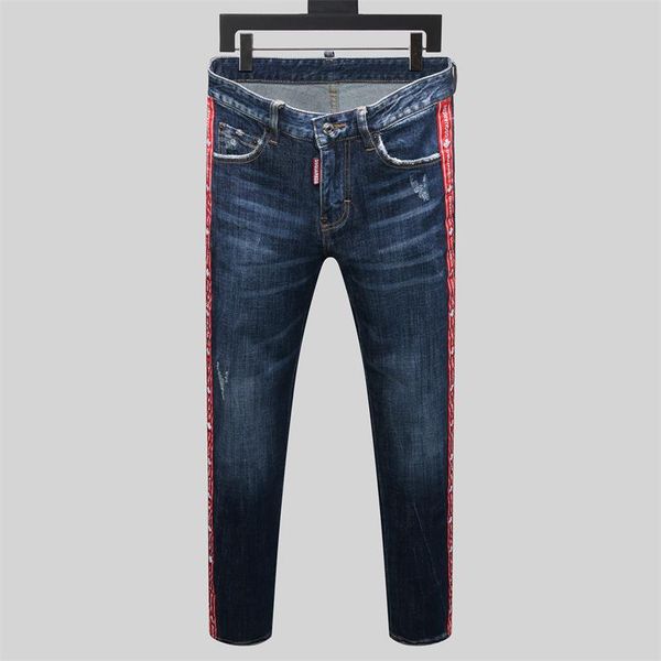 mens slim fit stitching motorcycle biker denim for men fashion designer hip hop mens jeans good quality, Blue
mens slim fit stitching motorcycle biker denim for men fashion designer hip hop mens jeans good quality, Blue