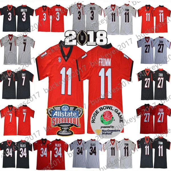 2019 georgia bulldogs black red white uga rose bowl sugar championship jerseys #11 jake fromm 7 dandre swift 3 roquan smith gurley walker
2019 georgia bulldogs black red white uga rose bowl sugar championship jerseys #11 jake fromm 7 dandre swift 3 roquan smith gurley walker