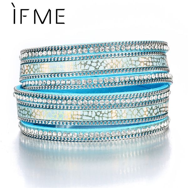 if me bohemian crystal leather charms wrap bracelets for women men fashion blue color multilayers bracelet female jewelry party, Golden;silver
if me bohemian crystal leather charms wrap bracelets for women men fashion blue color multilayers bracelet female jewelry party, Golden;silver