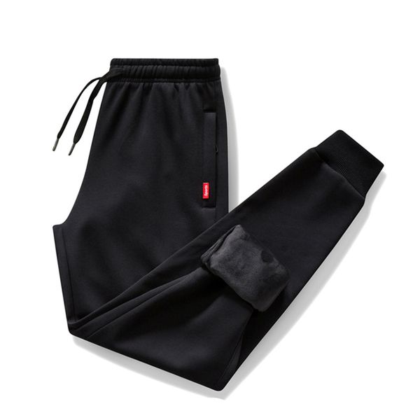 thick fleece jogger mens pants cotton trousers male winter warm velvet sweatpants tracksuit elastic waist winter casual pants, Black
thick fleece jogger mens pants cotton trousers male winter warm velvet sweatpants tracksuit elastic waist winter casual pants, Black