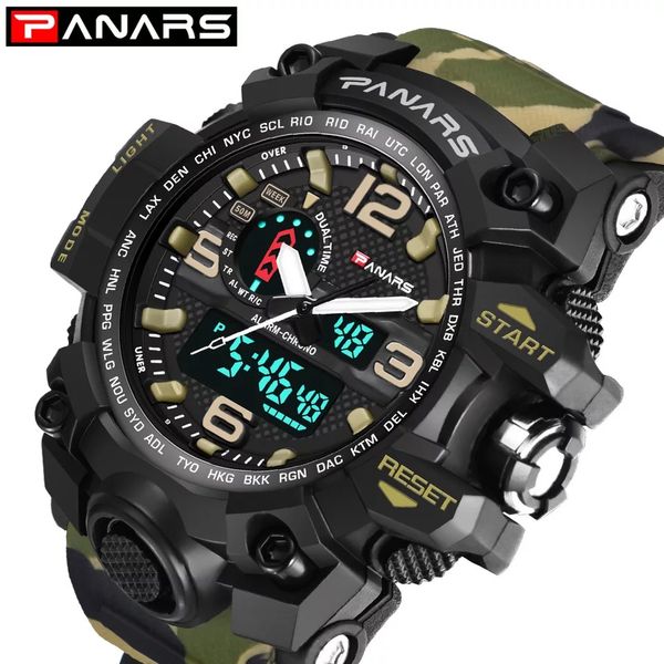 panars camouflage digital-watch men's g style fashion sports army watch led electronic wrist watches for men 8202, Slivery;brown
panars camouflage digital-watch men's g style fashion sports army watch led electronic wrist watches for men 8202, Slivery;brown