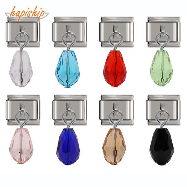 hapiship original daisy 9 color water drop crystal italian charm links fit 9mm bracelet stainless steel jewelry diy making dj039, Golden;silver
hapiship original daisy 9 color water drop crystal italian charm links fit 9mm bracelet stainless steel jewelry diy making dj039, Golden;silver