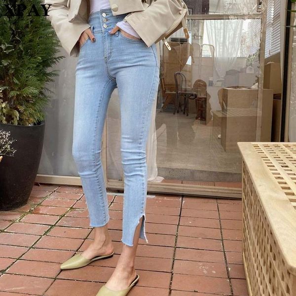 vintage streetwear skinny denim jeans for women 2020 summer new high waist harajuku pencil jeans ripped denim pants, Blue
vintage streetwear skinny denim jeans for women 2020 summer new high waist harajuku pencil jeans ripped denim pants, Blue