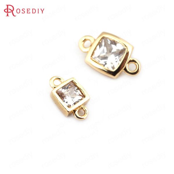 f530)6 pieces 4mm 5.5mm 24k champagne gold color brass with zircon 2 holes square connect charms jewelry findings accessories, Bronze;silver
f530)6 pieces 4mm 5.5mm 24k champagne gold color brass with zircon 2 holes square connect charms jewelry findings accessories, Bronze;silver