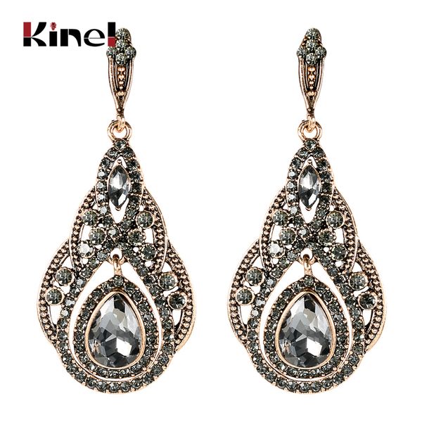 kinel fashion antique gold big drop earrings for women bohemia gray crystal flower vintage wedding earrings turkish jewelry, Silver
kinel fashion antique gold big drop earrings for women bohemia gray crystal flower vintage wedding earrings turkish jewelry, Silver