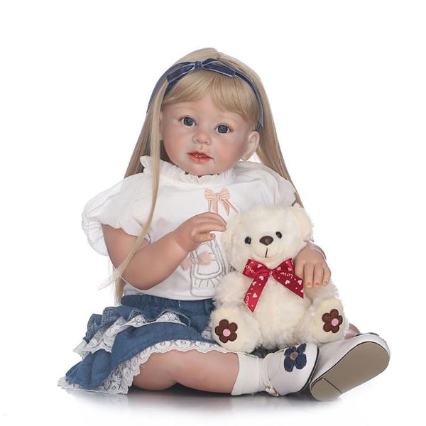 55/70cm handmade baby girls doll realistic soft silicone reborn toddler dolls lifelike vinyl babies princess dolls toys for kids t200428
55/70cm handmade baby girls doll realistic soft silicone reborn toddler dolls lifelike vinyl babies princess dolls toys for kids t200428