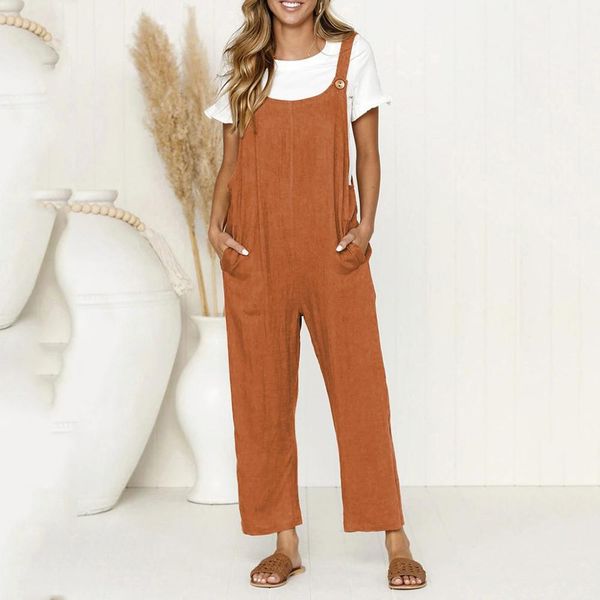 5 colors women's romper casual loose baggy jumpsuit with pocket fashion one piece playsuit costumes trousers overalls, Black;white
5 colors women's romper casual loose baggy jumpsuit with pocket fashion one piece playsuit costumes trousers overalls, Black;white