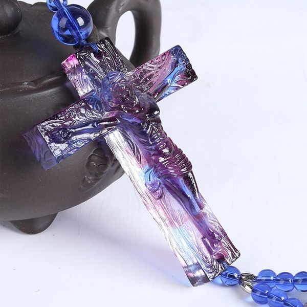 1 pcs crystal glass cross jesus christian car rear view mirror car pendant hanging styling accessories auto decoration
1 pcs crystal glass cross jesus christian car rear view mirror car pendant hanging styling accessories auto decoration