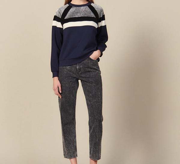 women sweater 2019 autumn and winter new women's striped glamorous knit top, White;black
women sweater 2019 autumn and winter new women's striped glamorous knit top, White;black