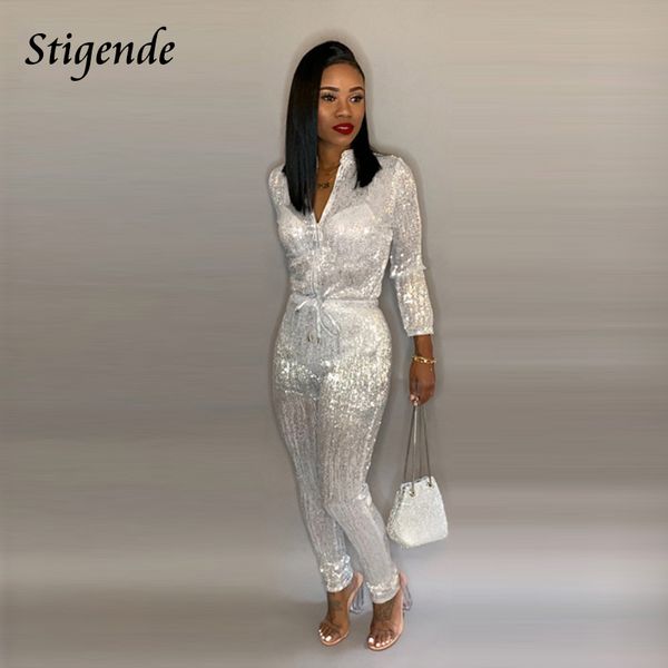 stigende long sleeve glitter jumpsuit women see-through front zipper jumpsuit elegant solid bodycon party clubwear, Black;white
stigende long sleeve glitter jumpsuit women see-through front zipper jumpsuit elegant solid bodycon party clubwear, Black;white